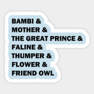 The Forest Friends Sticker